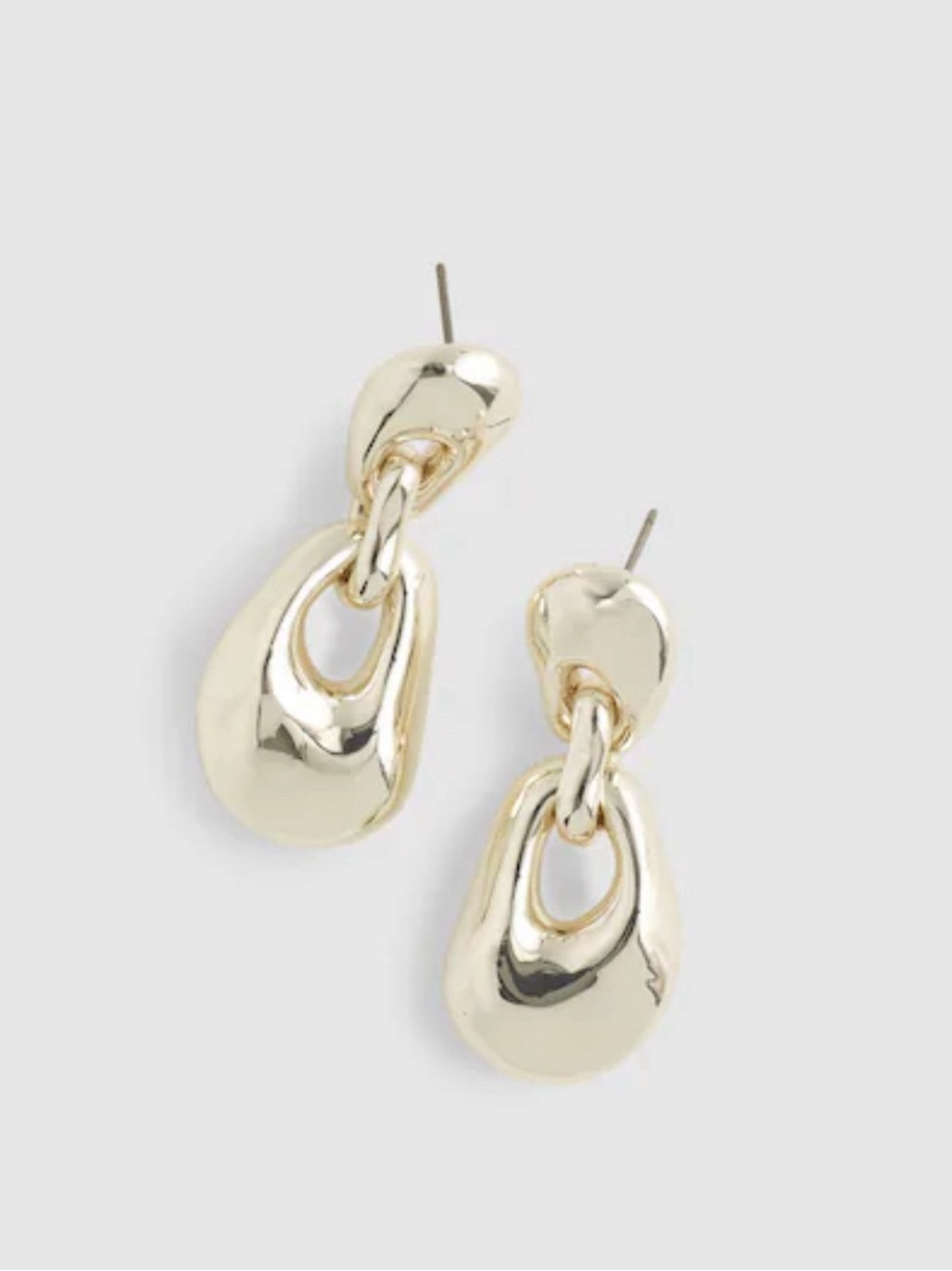 Madewell Sculpted Drop Earrings in Warm Silver Tone